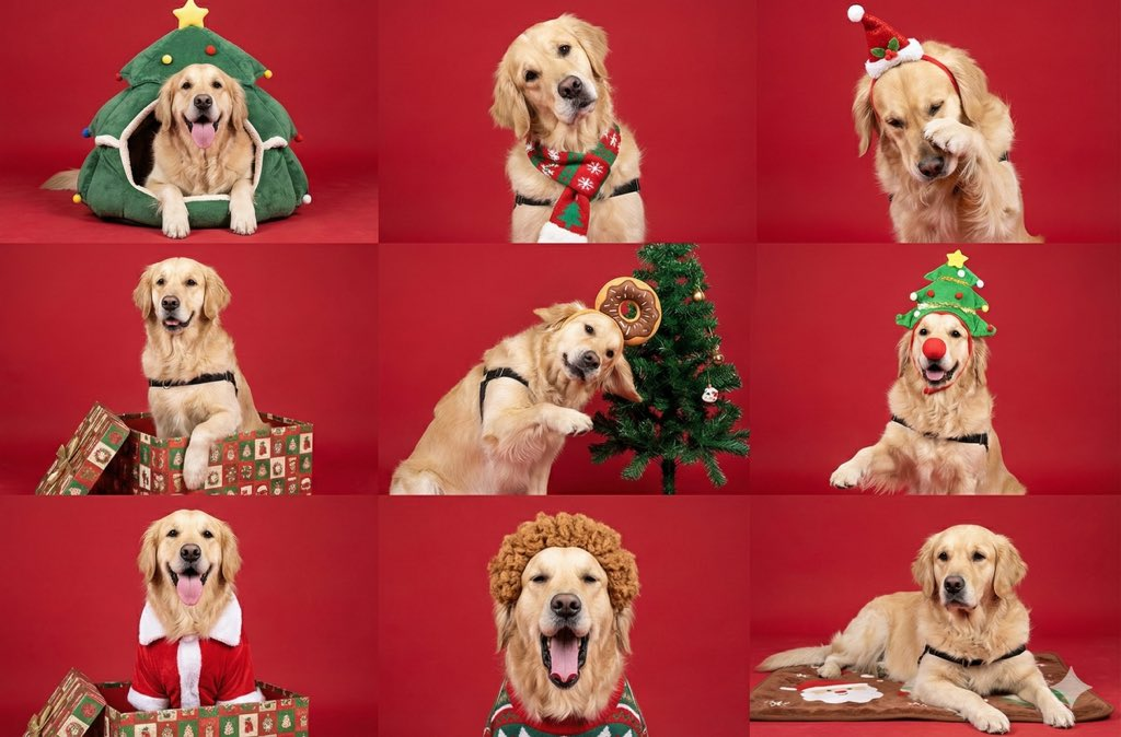 Christmas Pet Nine-Grid Chart